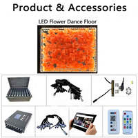 Lumière de scène à LED RGBW 30W personnalisée en usine, à carrelage mobile, contrôle DMX512/activation sonore, étanche IP55, alimentée par batterie