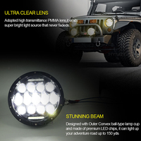 Phares LED 60W 7 pouces avec DRL pour Jeep Trucks Offroad Lights pour Suzuki Samurai pour 4X4 Lada Niva