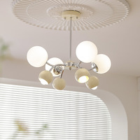 Lampe suspendue minimaliste moderne en verre et fer italien, lampe à boule de verre, lampe suspendue LED, lustres circulaires à boules de verre
