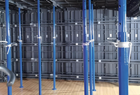 Panneau de coffrage réutilisable en alliage d'aluminium 6061 T6, revêtu par poudrage, haute résistance, pour puits d'ascenseur