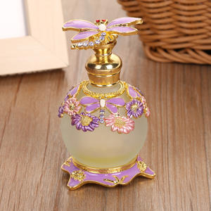 Bouteille de parfum papillon en émail en forme de boule de 25ml bouteille d'huile essentielle de libellule de tournesol boule ronde - Product Image 5