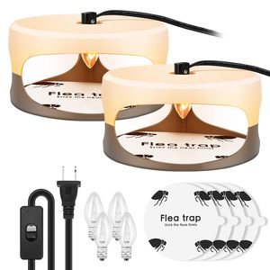 Chingyoo bẫy bọ chét với miếng đệm dính & bóng đèn nạp, cho bên trong nhà của bạn 2 gói, bọ chét và đánh dấu phòng chống cho Chó & Mèo - Product Image 2