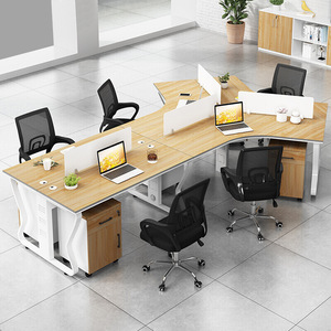 Bureau de travail irrégulier avec chaise, poste de travail ergonomique, bureau d'ordinateur pour usage professionnel - Product Image 2