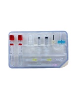 Kit de tubes de séparation de plasma pour animaux de compagnie à usage unique stérile, ensemble complet avec embouts de prélèvement de liquide et support d'échantillons pour le soin des chats et des chiens