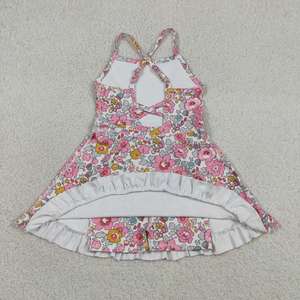 En Stock Vestido Corto de Yoga con Tirantes para Niñas, Color Rosa, Ropa Deportiva al por Mayor, Nueva Moda, Boutique, Ropa Deportiva Infantil - Product Image 5