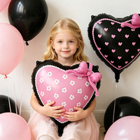 Ballons en aluminium mats en forme de cœur 3D pour décorer les fêtes d'anniversaire des filles, couleur personnalisable, 22 pouces, fournisseur