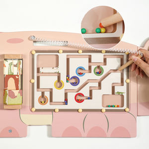 Panneau de jeu mural éducatif Montessori pour enfants de maternelle, jouet pour enfants de 2 à 4 ans, en <span class=keywords><strong>bois</strong></span> - Product Image 2