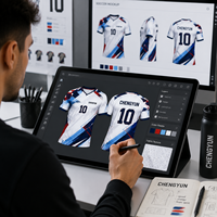 Camiseta de Fútbol Personalizada con Diseño Geométrico de Alta Definición para Ligas Universitarias
