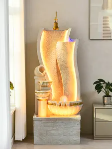 Décoration pour la maison humidificateur de style européen en fibre de verre de luxe ornements décoratifs aquariums caractéristiques de l'eau fontaine à fumer Sculpture