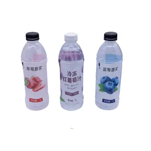 Op Maat Bedrukt Pvc / Pet Plastic Warmte Wrap Krimpkous Label Krimpfolie Voor Flessen Sap Fles Label