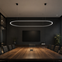 Luminaire suspendu LED moderne en acier inoxydable, luminaire de plafond circulaire minimaliste en or pour salon et bureau, éclairage domestique