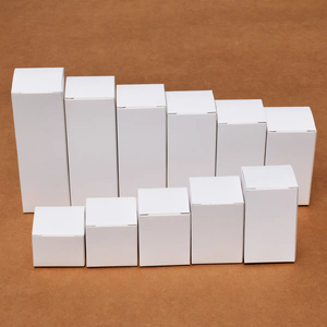 Geprinte vierkante puur witte papieren verpakkingsdoos voor mapverpakkingen - Product Image 3