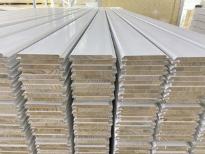 Modern Design Home Interior Decor White Primed Wood Shiplap Wall Paneling Nickel <b>Gap</b> Paneling Boards - Product Image 5