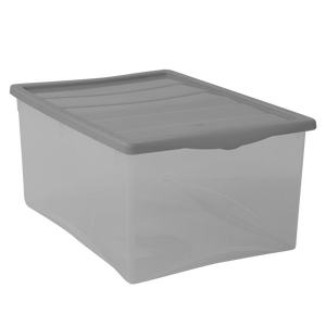 Caja de Almacenamiento Spring L Gris 575x410x560mm PP 20-35L Transparente, Contenedor de Diseño para Organización del Hogar - Product Image 2