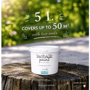 34 AQUAMARINE 5lt LaChalk the evolution of chalk <b>paint</b> Where chalk meets resin: Hybrid Chalk Resin <b>Paint</b> made in Italy - Product Image 2