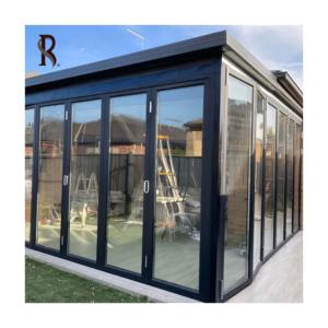 <span class=keywords><strong>Rising</strong></span> Custom nouveau modèle en aluminium Design jardin d'été maison en verre sur pied jardin véranda pergola jardins et maison en verre - Product Image 6