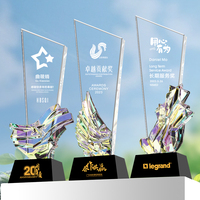 Trophée en cristal créatif et coloré, médaille personnalisée pour les employés exceptionnels, les champions de ventes, récompenses haut de gamme, galas annuels, cérémonies d'hommage