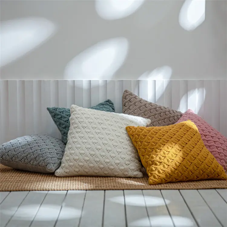 Nhà Máy Sản Xuất Đơn Giản Hiện Đại Len Dệt Dân Tộc Phòng Ngủ Sofa Vuông Cushion Cover//