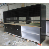 Comptoir de bar en forme de L moderne en Corian et bois personnalisé pour bar à domicile, hôtel et restaurant - Durable et résistant à l'eau