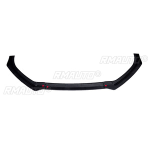 3PCS Carbon Fiber Look / Gloss Black A6 <b>Car</b> Front Bumper Lip <b>Diffuser</b> Spoiler Splitter Cover Trim for Audi A6 Sport 2016-2018 - Product Image 2