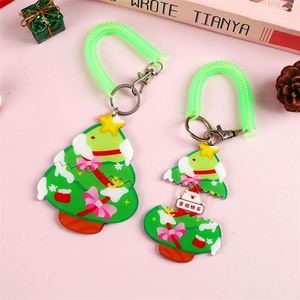 Creative and Cute Cartoon <b>Pull</b>-Out Acrylic Christmas Keychain Made of Plastic - Product Image 1