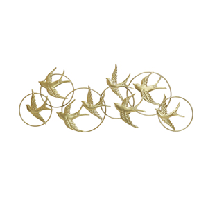 Décoration murale <span class=keywords><strong>hirondelle</strong></span> de luxe moderne pour le salon Décorations pour la maison en gros Matériau métallique - Product Image 1