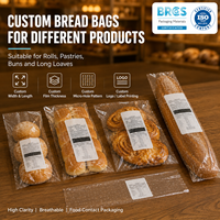 Sacs à pain micro-perforés respirants anti-humidité en gros, emballage alimentaire en PE de qualité alimentaire pour boulangerie