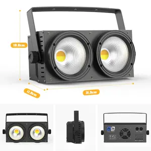 U'King 200W COB Par-Licht 2x100W Blinder-Beleuchtung 2-Augen-LED 2IN1 COB Kalt-Warmweiß-Beleuchtung Party Bar DMX Bühnenbeleuchtung - Product Image 6