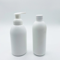 Distributeur de savon liquide moussant en plastique HDPE haut de gamme de 500 ml avec bouchon à vis, rechargeable, impression sérigraphique