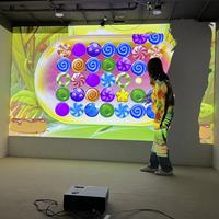 Jeu de projection interactive sur sol avec capteur de mouvement pour enfants - Résolution HD 1080p Écran 2000x1500 Tissu PET adapté aux animaux domestiques