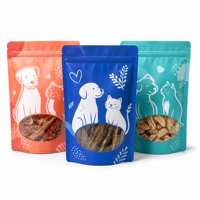Sachet Doypack imprimé de qualité alimentaire MOPP/VMPET/PE avec fenêtre transparente et fermeture éclair refermable pour épices, poudres et herbes sèches
