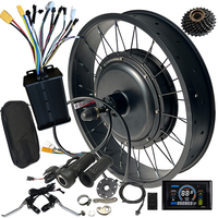 Kit de conversion de vélo électrique Fat Tire 20/24/26 pouces X4.0 52/72V2000W avec moteur de moyeu 170/190mm, onduleur sinusoïdal 45A et écran LCD SW900