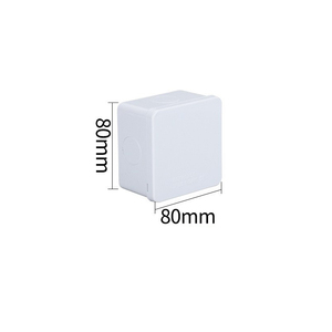 80x80x50mm Square <b>Waterproof</b> Junction <b>Box</b> IP65 Pre-drilled Hole Version with 4 Rubber Plugs ABS Outdoor Electronic <b>Box</b> - Product Image 2