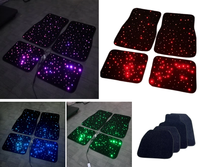Tapis de voiture à LED pour la décoration de voiture avec APP Music Control Fibre Optic Star Light Car Rug