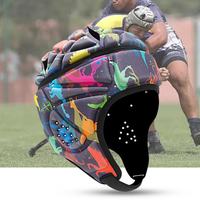 A prueba de golpes ajuste elástico ajustable certificado Scrum Cap Durable EVA Softshell personalizado Rugby casco para 7on7 bandera fútbol
