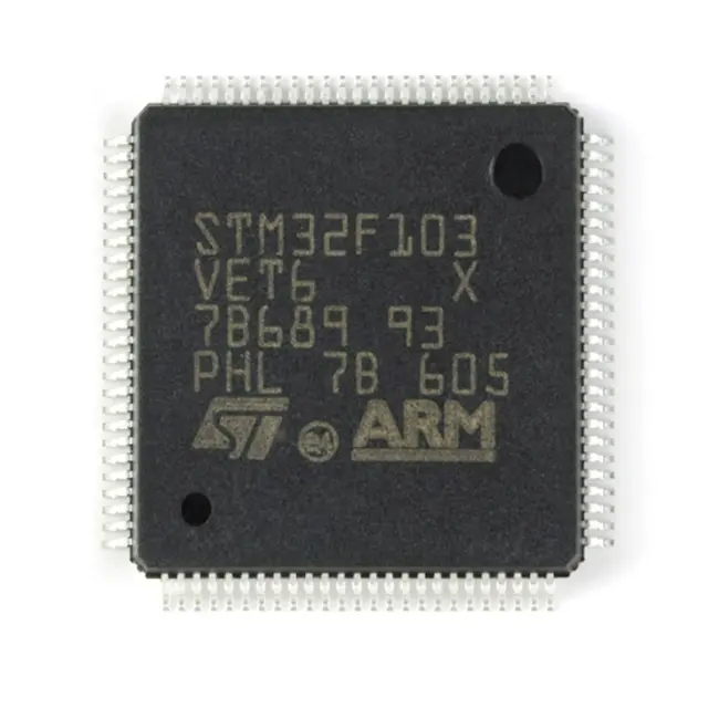 STM32F103VET6 de un solo chip, MCU/MPU/SOC FLASH de 52 bits y 52 KB, de un solo bit