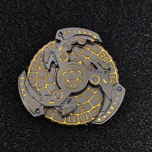 Ensemble <span class=keywords><strong>de</strong></span> dés <span class=keywords><strong>de</strong></span> jeu <span class=keywords><strong>de</strong></span> rôle 7-en-1 en métal rotatif avec alphabet, idéal pour D&D et jeux <span class=keywords><strong>de</strong></span> société – Cadeau parfait pour les fans <span class=keywords><strong>de</strong></span> RPG - Product Image 3