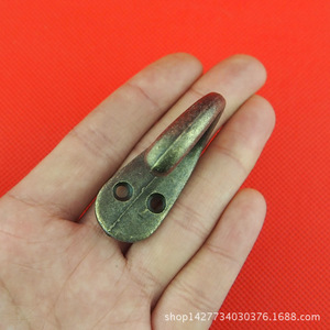 Cd24 Alloy <b>Wall</b> <b>Hook</b> 46mm X 36mm Double Hole Heavy Duty Coat <b>Hook</b> For Door Or <b>Wall</b> Mounting - Product Image 3