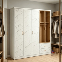 Armoire en acier imprimée style walk-in, placard de rangement métallique haut de gamme pour chambre à coucher avec impression de motifs graphiques personnalisés
