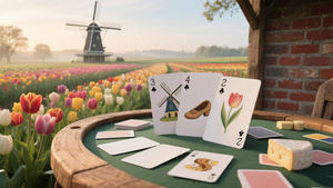 Cartes à jouer pour jeux <span class=keywords><strong>de</strong></span> cartes avec paysage hollandais idyllique atmosphère printanière paisible faite <span class=keywords><strong>de</strong></span> papier <span class=keywords><strong>de</strong></span> qualité <span class=keywords><strong>carte</strong></span> personnalisée - Product Image 5