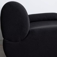 Canapé modulaire Zayshine Nordic moderne noir en sherpa pour salon, combinaison libre, 3 places, idéal appartement, villa, hôtel, canapé compressé