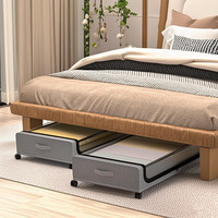 Organisateur polyvalent de chaussures et de vêtements Conteneurs de rangement sous le lit Tiroirs roulants économiseurs d'espace Rangement sous le lit avec roulettes