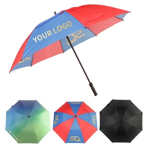 OEM ODM Fashion Golf <b>Umbrella</b> Logo Pongee 130cm Large Oversize High Quality Windproof Vented Strong Business Straight <b>Umbrella</b> - Product Image 1