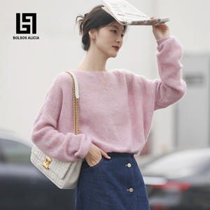 Bolso de Hombro Cruzado de Cadena de Cuero Genuino de Moda Nueva 2023 para Mujer <span class=keywords><strong>Bosso</strong></span> Alice, con Cierre de Cremallera y Botón, Pequeño, de Alta Calidad, Grande - Product Image 2