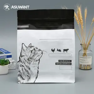 Benutzer definierte Drucke große flache Boden Tiernahrung Verpackung Plastiktüte für Hundefutter