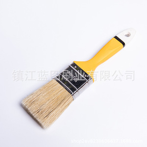 Brocha plana para pintar con cerdas de cerdo, mango Hemu, amarilla, 18-26 mm, para pintar y limpiar LTR64B - Product Image 2