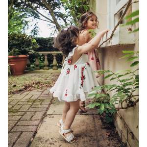 Ropa para Niños y Bebés al por Mayor, Ropa Infantil Bordada Personalizada con Flores, Vestido de Fiesta para Niñas Pequeñas - Product Image 5