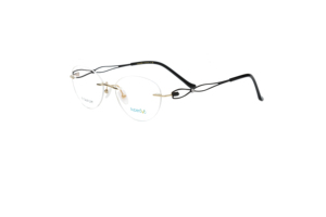 Superovo tinh khiết titan sang trọng in chống phản chiếu kim cương Lady kính khung quang học không có vành xu hướng thời trang thâm quyến - Product Image 3