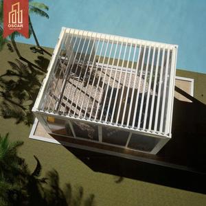 Toz kaplı çerçeve ve ahşap çatı ile Ideal bahçe veranda açık kullanım benzer Canopy gölgelik toptan fiyat satıcıları Pergola - Product Image 1