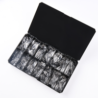 600 pièces de haute qualité prix compétitif ongles pointe Gel clair Long Stiletto acrylique ongles conseils en gros ongles pointe boîte de rangement